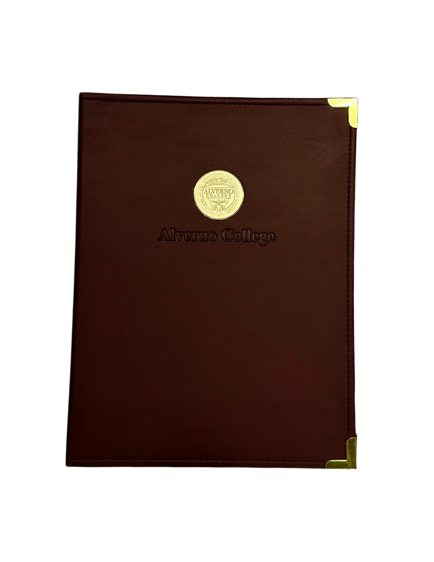 Alverno College- Burgandy Medallion Padfolio